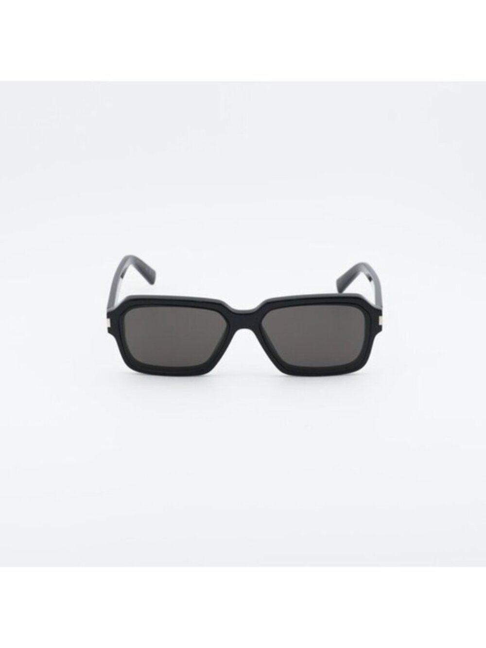 Saint Laurent SL611 001 Sunglasses Black Rectangle Frame, Grey Lenses - Picture 7 of 12
